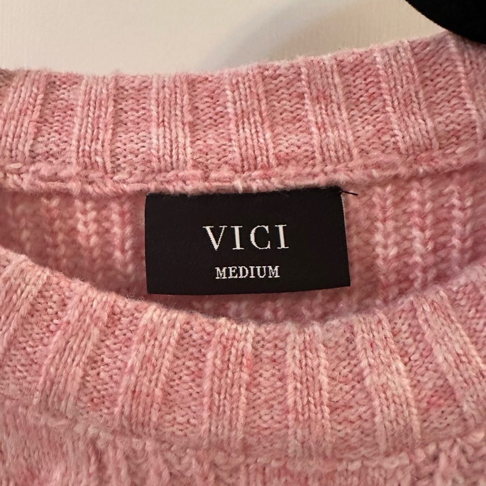 Vici Blush Cable Knit Sweater - Picture 4 of 4